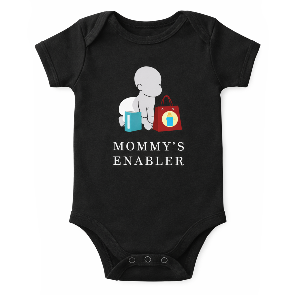Shopaholic Mommy Enabler Baby Graphic Tee