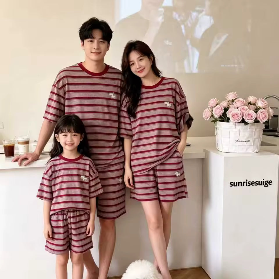 Family Striped Matching Pajama Set