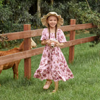 Pink Floral Family Matching Dress